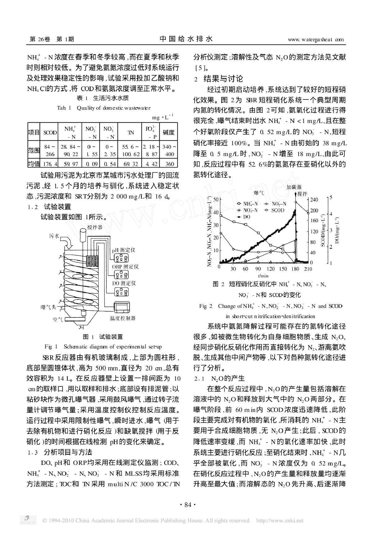 SBR法短程硝化过程的氮平衡分析-图二