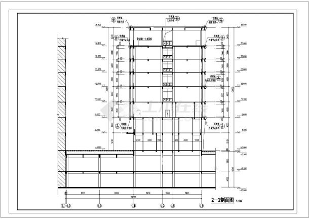 [大型医院]江西25层框剪结构门诊住院楼等全套结构图（含建筑图）-图一