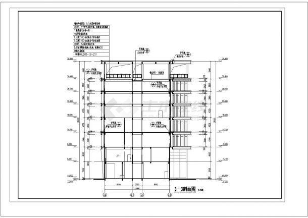 [大型医院]江西25层框剪结构门诊住院楼等全套结构图（含建筑图）-图二