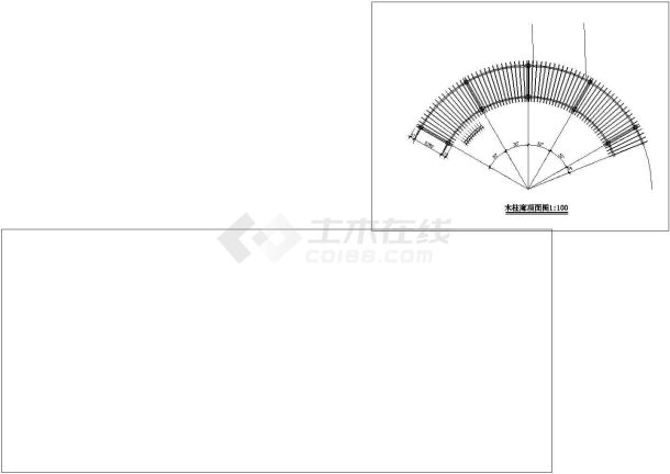 比较精美的木柱廊建筑施工图-图二