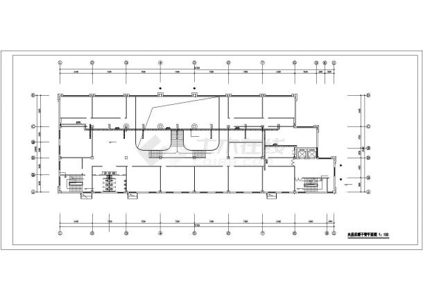 综合办公楼采暖通风防排烟系统设计施工图（平面图全面）-图二