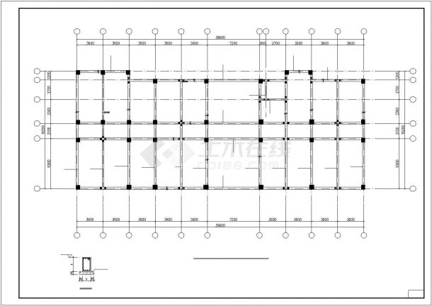 某工厂多层框架结构综合办公楼结构施工图-图二