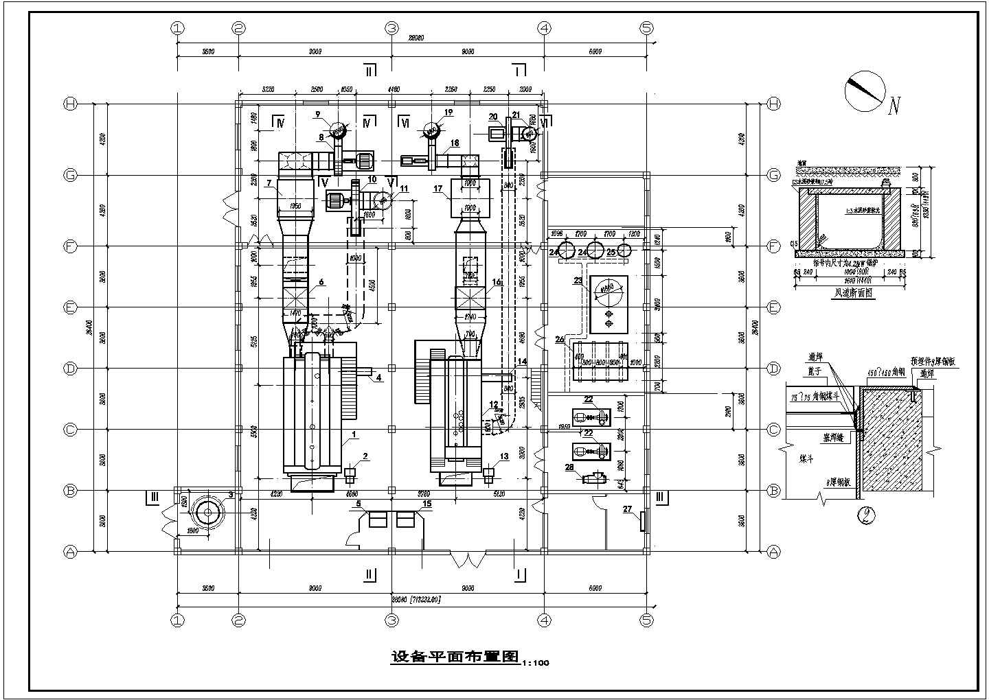 【西藏】某热水锅炉房设计施工图纸