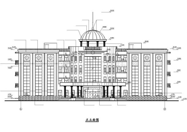 某市住宅小区会所建筑设计cad施工图-图一