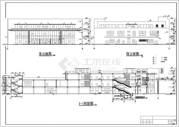 龙归商贸城建筑设计施工CAD图纸-图一