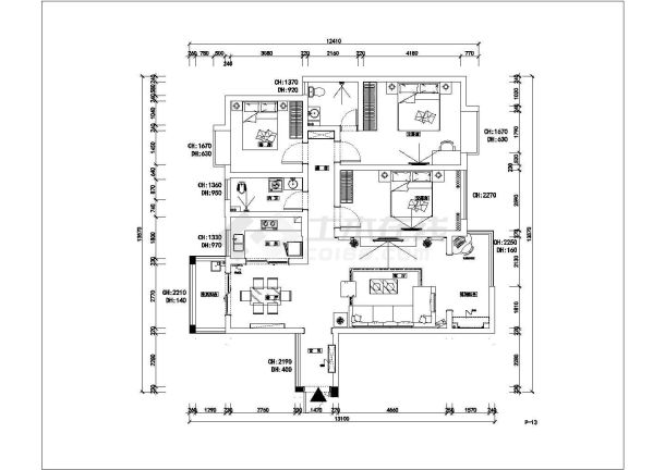 某小区套房建筑装修施工设计方案-图二