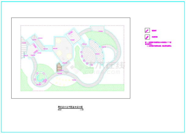 某地园博园展位景观规划设计施工图纸-图一