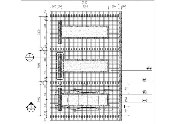 某地机动车停车位设计详图（含非机动车位）-图二