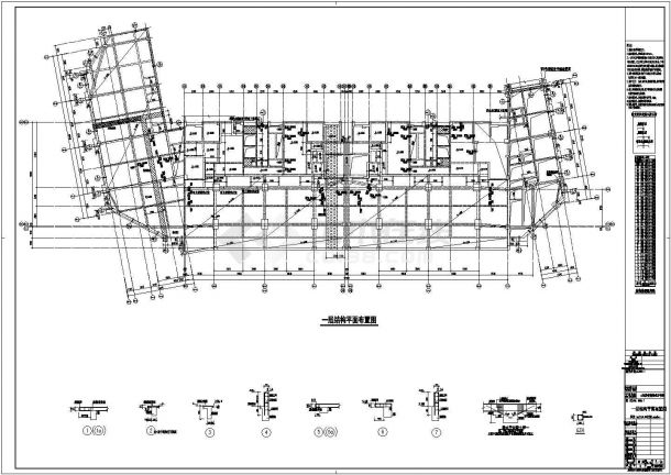 地上32层部分框支抗震墙结构商住楼结构施工图（地上部分 含转换层）-图一