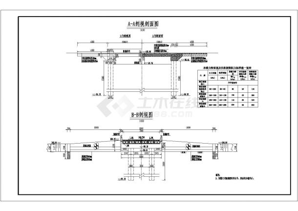 某地13m交通大桥全套设计施工方案图-图二