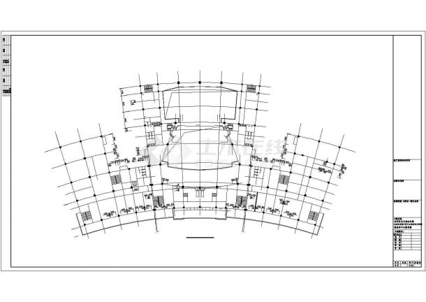 永定区四层文化馆建筑设计CAD施工图-图二