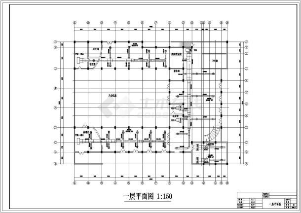 某四层楼会议中心空调系统设计施工图纸-图一