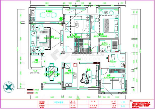 全国前五强地产商设计新古典主义风格样板房装修施工图（含效果图 ）-图二