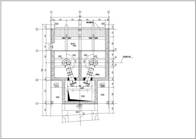 某地区排涝泵站重建结构CAD布置图_图1