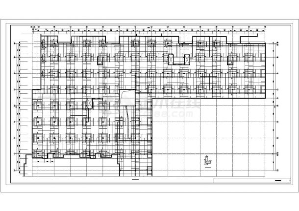 现浇钢筋混凝土板柱结构地下车库结构图-图一