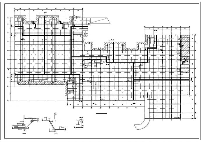 北京地下一层车库结构施工图（筏板基础）_图1