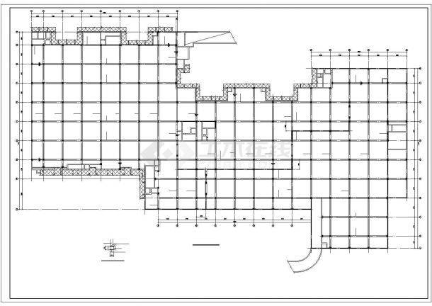 北京地下一层车库结构施工图（筏板基础）-图二