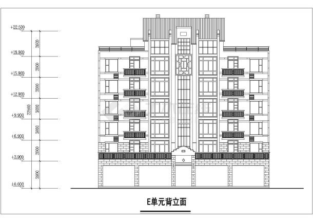 住宅小区单元住宅楼建筑设计平立面图