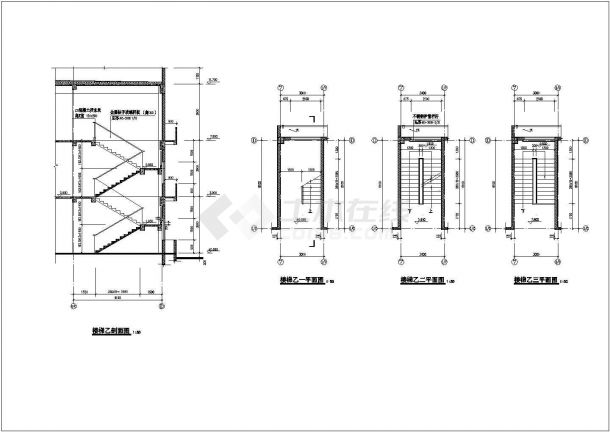 【江苏】某企业生产辅助楼建筑结构全套图纸-图二