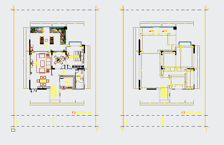 现代风格两层别墅施工图（含效果图）