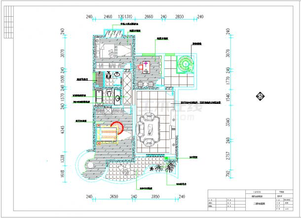 古典美式风格复式住宅样板间施工图（含效果图）-图一