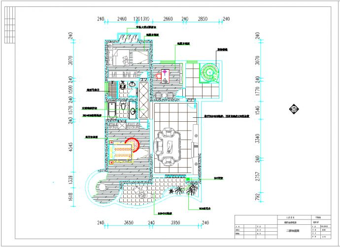 古典美式风格复式住宅样板间施工图（含效果图）_图1