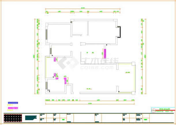 经典简欧三居室家装室内设计施工图（含效果图）-图二
