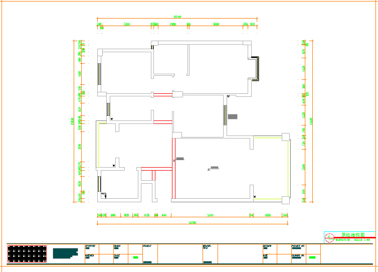 经典简欧三居室家装室内设计施工图（含效果图）