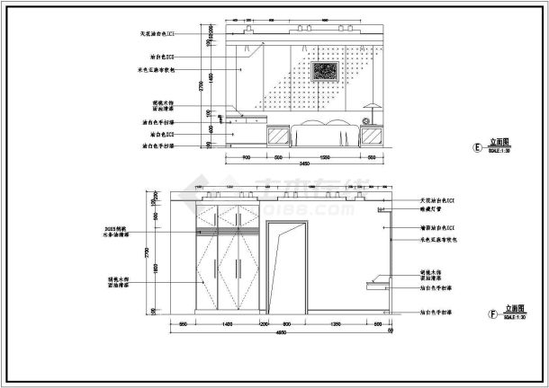 某住宅室内装饰施工设计CAD图纸-图一