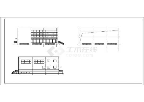 某地区科技园展览馆建筑设计图纸-图二