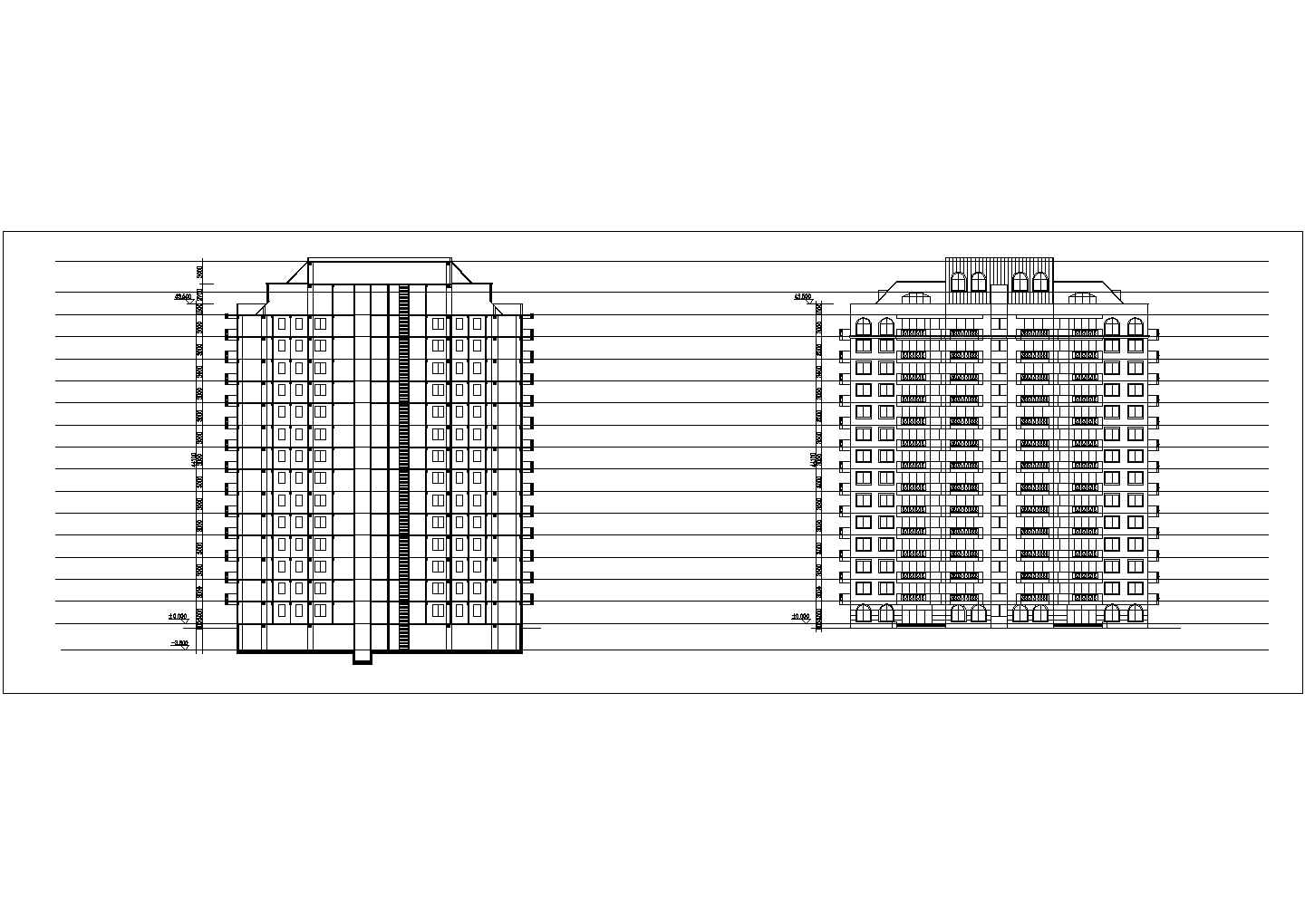 某市高层住宅平立面建筑设计图