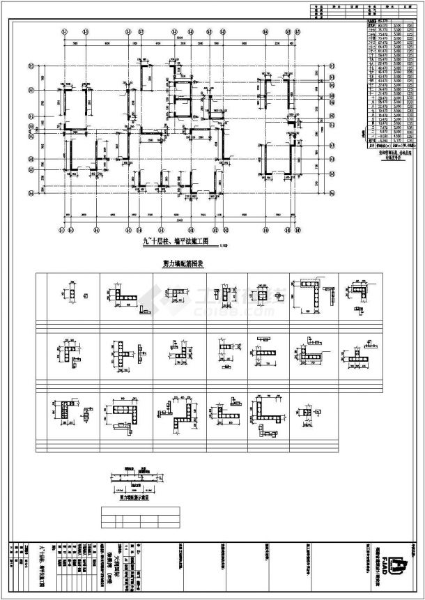 28层框架剪力墙结构住宅楼施工图（平法）-图一