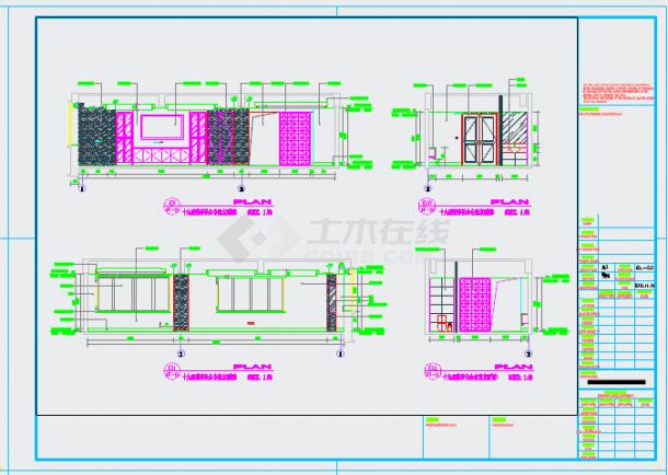 南京高等院校建筑院设计娱乐会所室内施工图（含效果图 力荐！）-图二