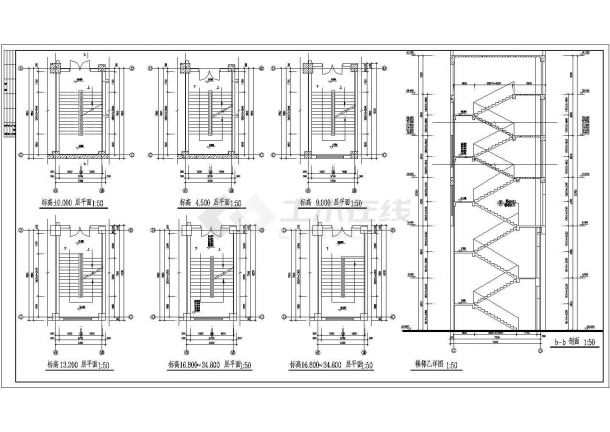 某大型多层银行大楼建筑CAD布置图-图一