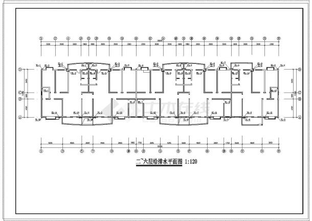 【江西】某六层公寓住宅楼给排水设计图-图二