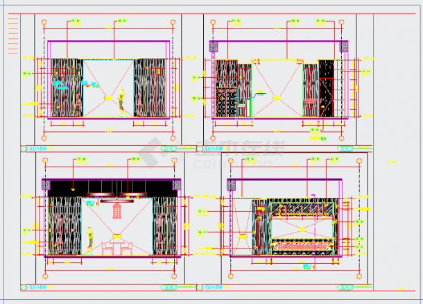 朴实原木风格拉面馆室内CAD施工图（含实景效果图）-图二