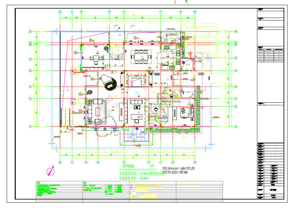 上海多层现代风格独栋别墅建筑设计施工图CAD图纸-图一
