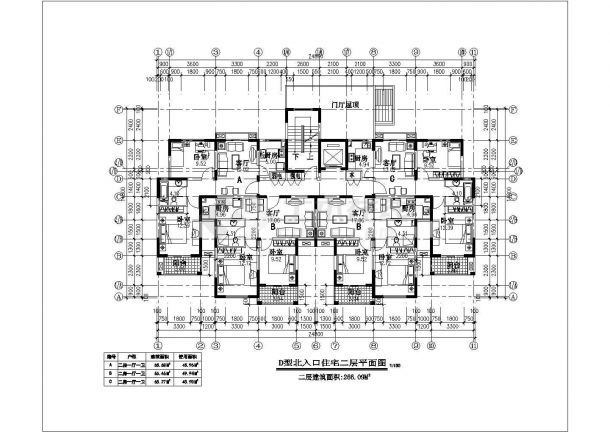 一套简单的高层住宅设计建筑CAD图纸-图二
