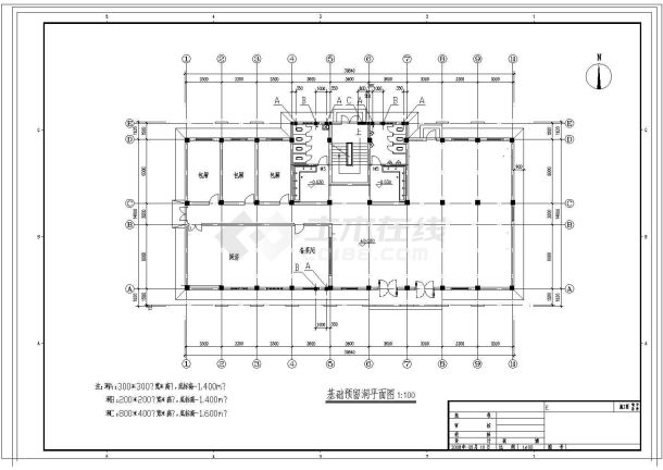 某县城工厂宿舍楼给排水设计施工图-图一