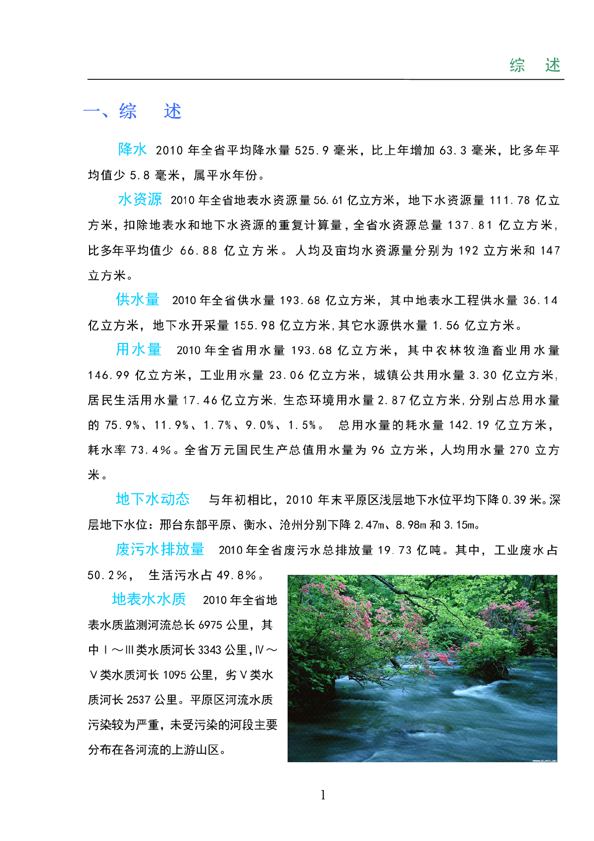 河北省水资源公报2010