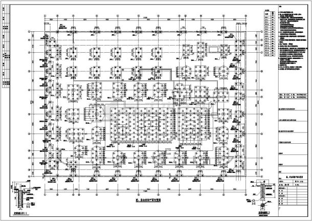 地上25层框架剪力墙结构科技大厦结构施工图-图一