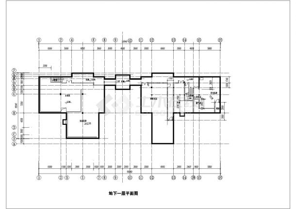 某地小型酒店健身中心建筑图-图二