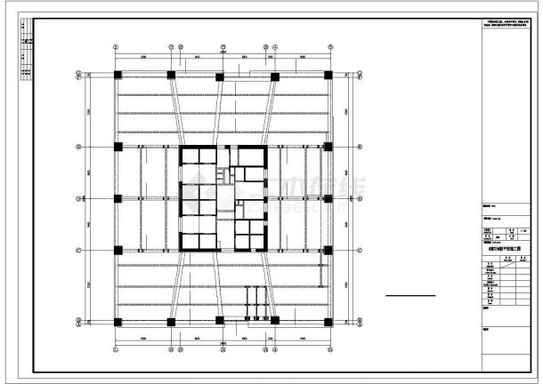 150米框架-核心筒结构施工图-图一