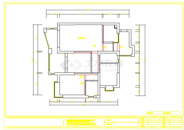 奢华欧式风格两室一厅家居CAD施工图（含效果图）-图一