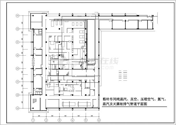 某地粉针车间净化空调设计施工图纸-图二