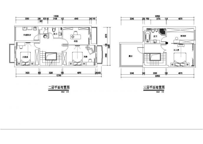 武汉私人别墅装修设计全套图纸（含立面大样）_图1