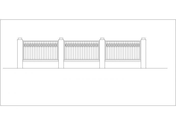 铁艺栏杆立面设计图_图1