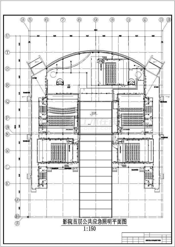 某电影院详细电气设计cad施工图纸-图二