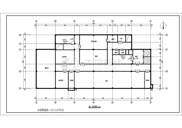 十一层医院康复楼建筑设计CAD图纸-图一