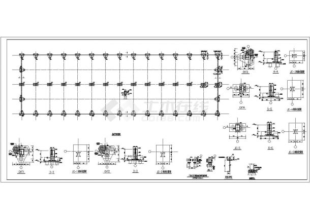二十四米跨厂房建筑结构施工方案图-图一